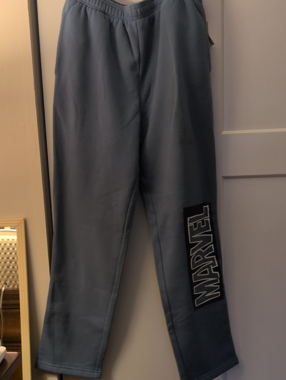Marvel Men's Slate Blue Logo Jogger Pants